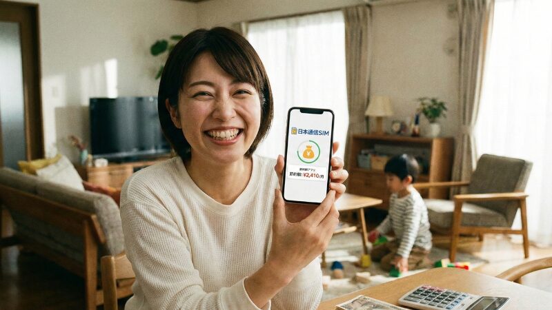 格安SIMへの乗り換えで家計を守るシンママのイメージ